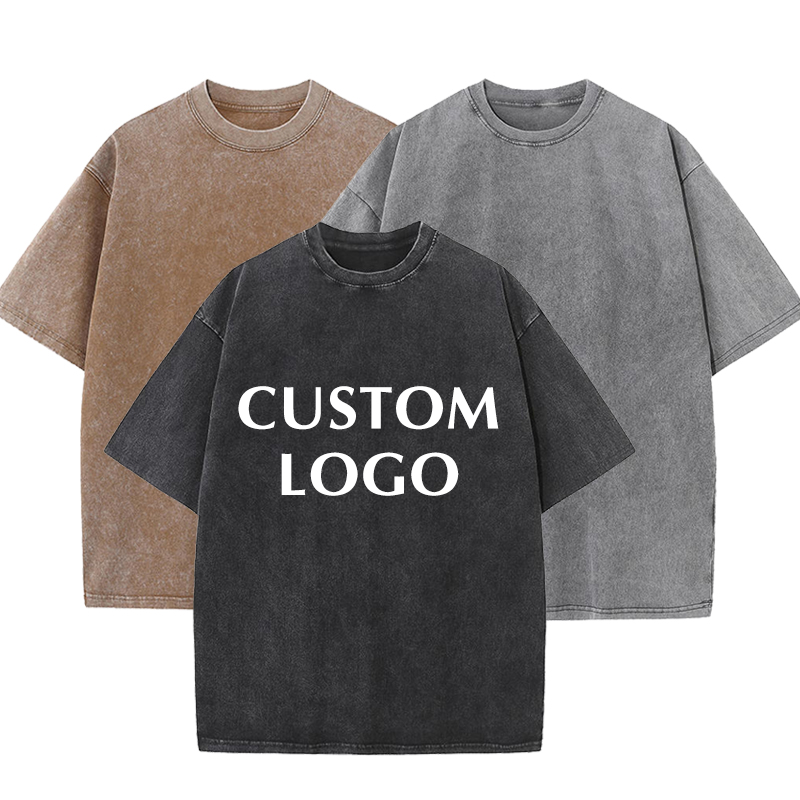 Dtg Print Streetwear Graphic Tees Blank Tshirt Plus Size Men&#39;s Clothing Acid Wash T-shirt Mens Custom Vintage Oversized T Shirts 